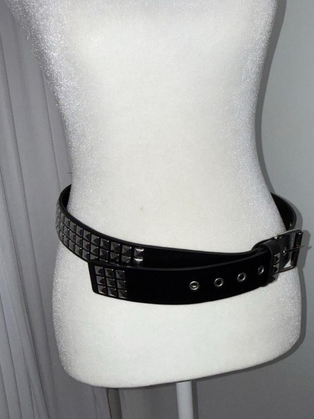 Brand new black silver studded belt